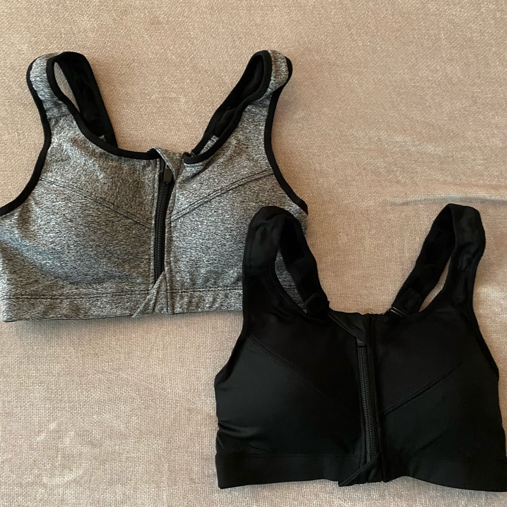 Sports Bra, wireless, zipper front